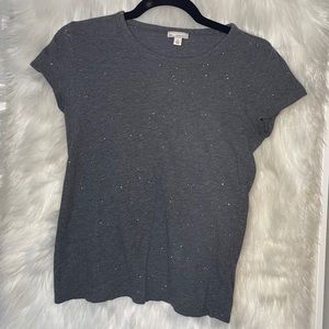 Gap dark grey t with holographic confetti glitter